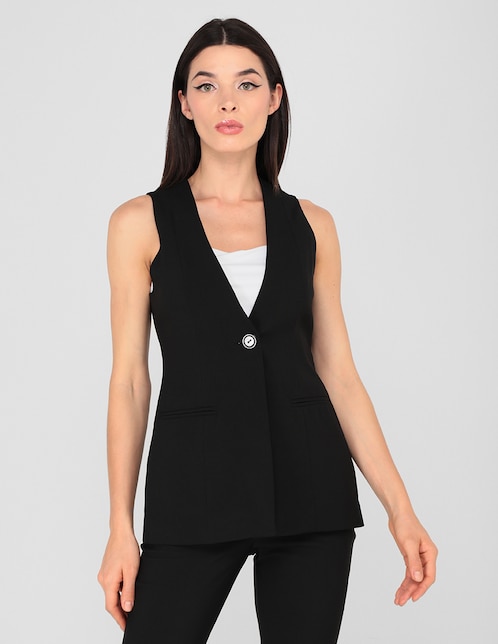 Chaleco Largo Chalecos Suburbia Dama Chamarra Chalecos De Mujer