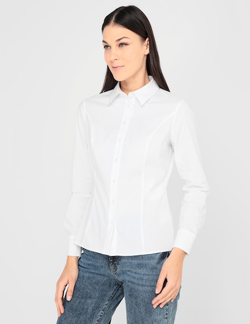 Blusa manga larga para mujer
