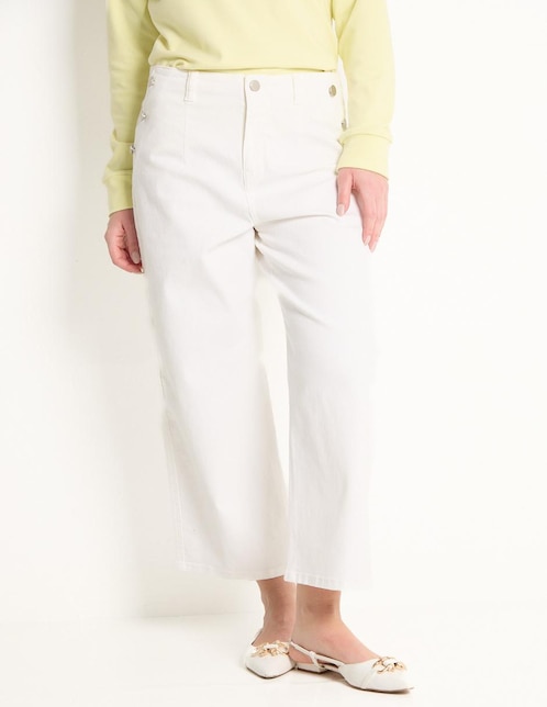 Jeans relaxed wide leg para mujer 1