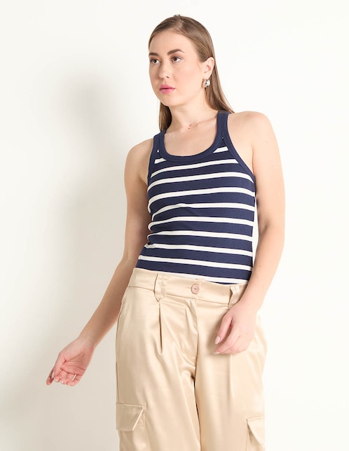 Top cuello redondo tirante ancho 1