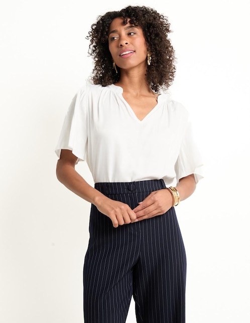 BLUSA COM25013-02 CONTEMP, ECH, BLANCO