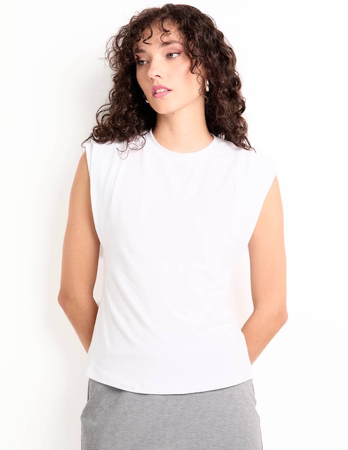 Playera cuello redondo para mujer 1