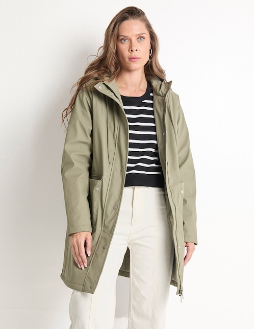 Gabardina con bolsillos Contempo para mujer
