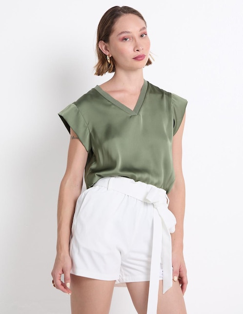 Blusa manga corta para mujer 1