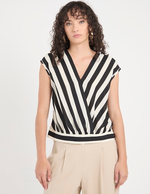 Blusa manga corta para mujer