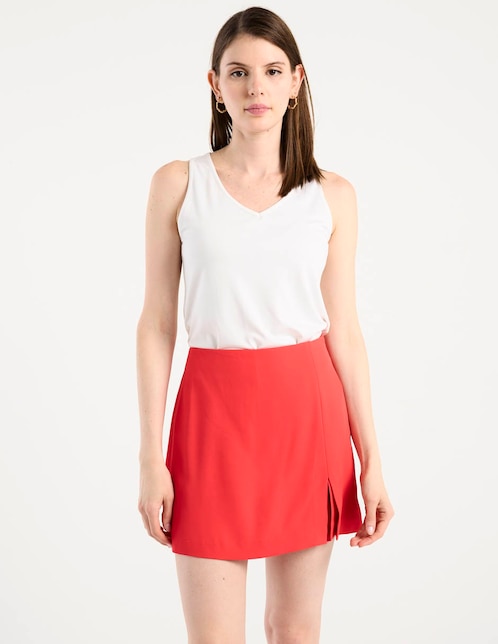 Falda short mini Contempo a la cintura
