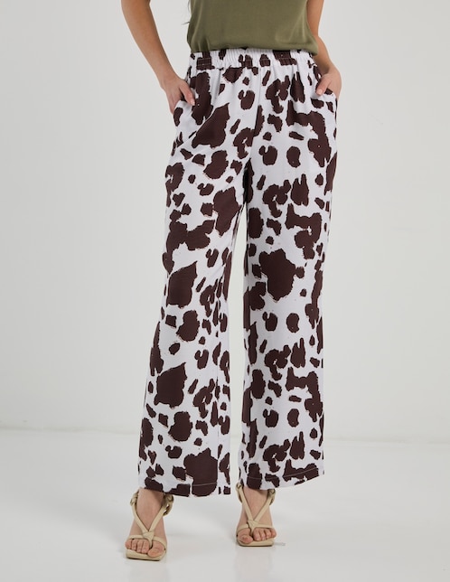 Pantalón relaxed palazzo para mujer 1