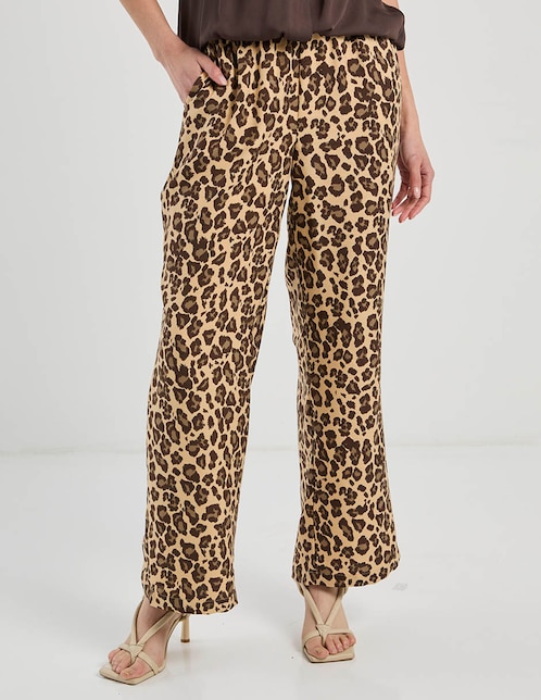 Pantalón relaxed palazzo para mujer 1