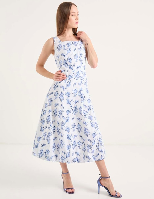 Vestido midi casual Contempo para mujer