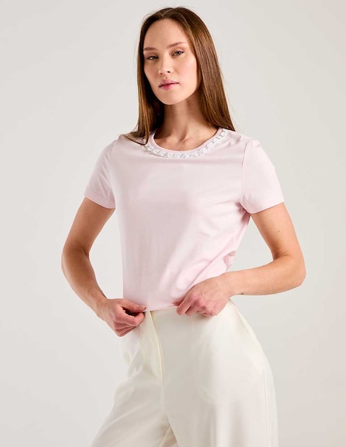 PLAYERA COM26208-01 C, ECH, ROSA CLARO