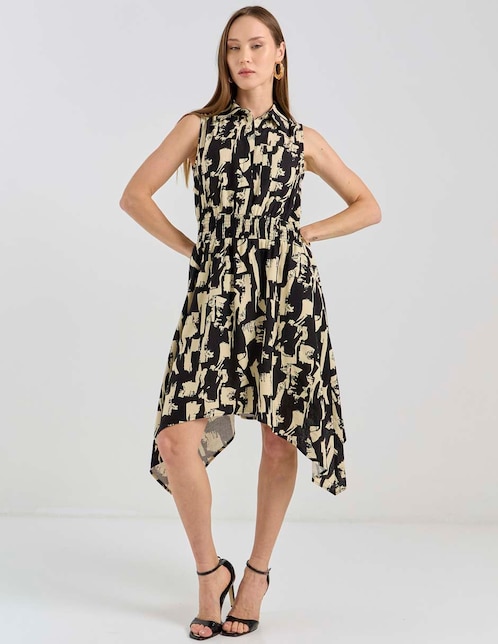Vestido a la rodilla casual Contempo para mujer