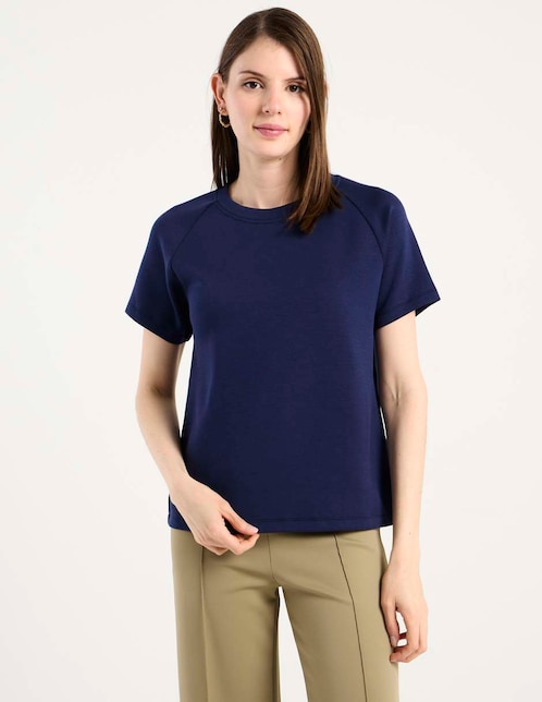 PLAYERA COMR26125-06, ECH, AZUL MARINO
