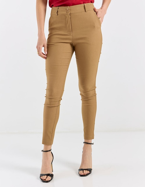 Pantalón capri Contempo skinny para mujer