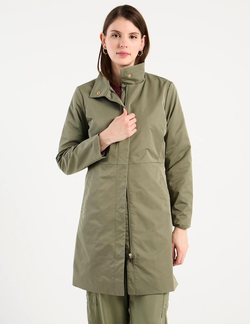 Gabardina con bolsillos para mujer 1