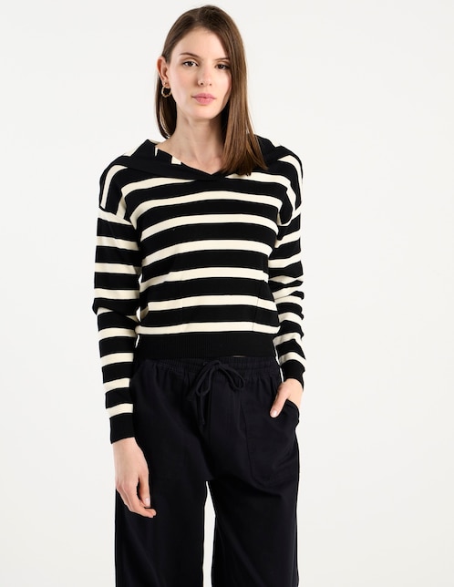 SUETER COM26847-05 CONTEMP, ECH, NEGRO