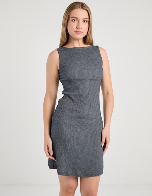 Vestido arriba de la rodilla casual Contempo para mujer