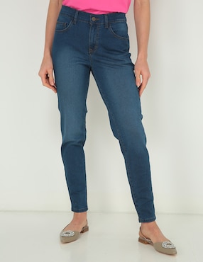 Jeans Slim Contempo Corte Cintura Para Mujer