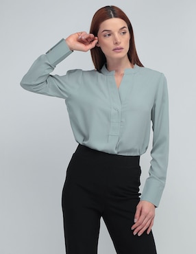 Blusa Contempo Manga Larga Para Mujer