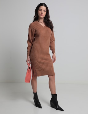 Vestido A La Rodilla Casual Contempo Para Mujer