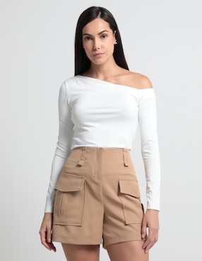 Blusa Contempo Manga Larga Para Mujer