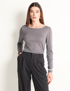 Suéter Contempo cuello redondo para mujer