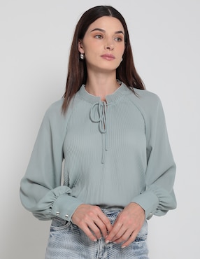 Blusa Contempo Manga Larga Para Mujer