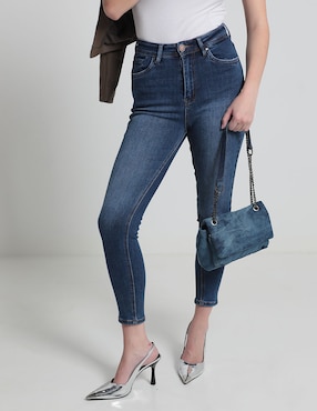 Jeans Skinny Contempo Corte Cintura Alta Para Mujer