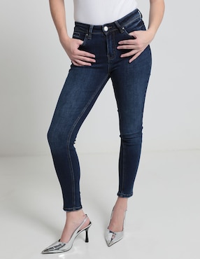 Jeans Skinny Contempo Corte Cintura Para Mujer