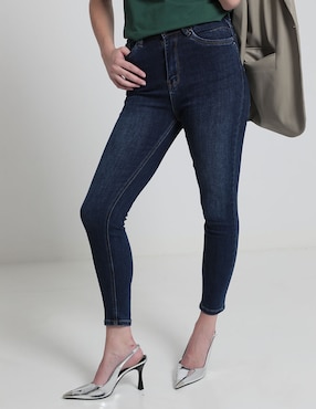 Jeans Skinny Contempo Corte Cintura Alta Para Mujer