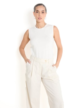 Playera Contempo Cuello Redondo Para Mujer