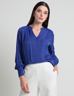 Blusa Contempo Manga Larga Para Mujer