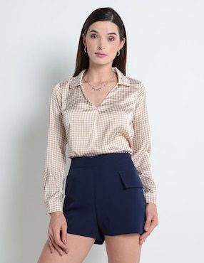 Blusa Contempo Manga Larga Para Mujer