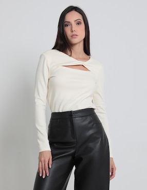 Blusa Contempo Manga Larga Para Mujer