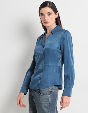 Blusa Contempo Manga Larga Para Mujer