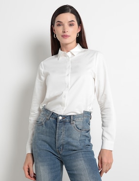 Blusa Camisera Contempo Manga Larga Para Mujer