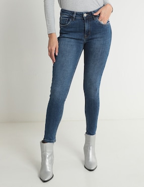 Jeans Skinny Contempo Corte Cintura Para Mujer