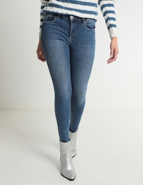 Jeans Skinny Contempo Corte Cintura Para Mujer