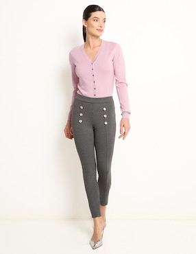 Legging Contempo cintura alta con elástico para mujer