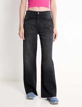 Jeans wide leg Contempo para mujer