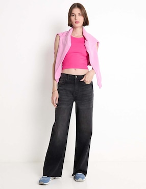 Jeans wide leg Contempo para mujer