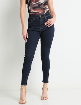 Jeans Skinny Contempo Corte Cintura Para Mujer