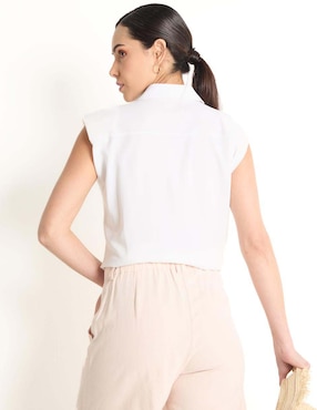 Blusa manga corta para mujer