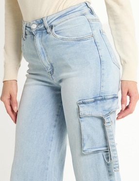 Jeans relaxed wide leg Contempo para mujer