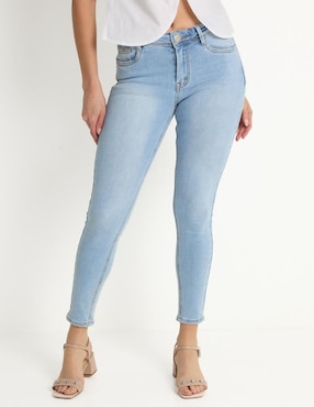 Jeans Skinny Contempo Corte Cintura Para Mujer