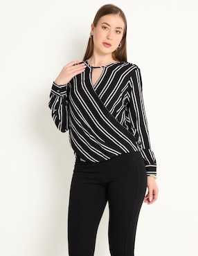 Blusa Contempo Manga Larga Para Mujer