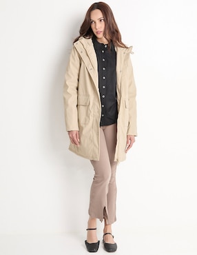 Gabardina con bolsillos Contempo para mujer