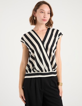 Blusa manga corta para mujer