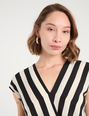 Blusa manga corta para mujer