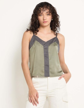 Top Contempo escote medio tirante ajustable