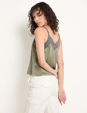 Top Contempo escote medio tirante ajustable